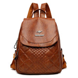 Large-capacity Women Backpack Soft Leather Anti-theft Backpack