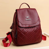Large-capacity Women Backpack Soft Leather Anti-theft Backpack