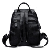 Large-capacity Women Backpack Soft Leather Anti-theft Backpack