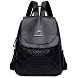 Large-capacity Women Backpack Soft Leather Anti-theft Backpack