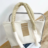 Canvas Shoulder Bag Casual Letter Handbag Large Capacity