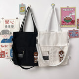 Large-capacity Canvas Spring Female Bag Student Tutoring Leisure All-match