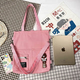 Large-capacity Canvas Spring Female Bag Student Tutoring Leisure All-match