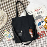 Large-capacity Canvas Spring Female Bag Student Tutoring Leisure All-match