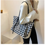 Large-capacity College Student Tote Bag Retro Canvas Shoulder Bag