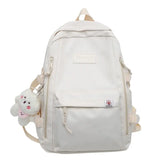 Large-Capacity Women Multi-Pocket Nylon Backpack for Junior High School