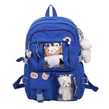 Large-capacity Women Multi-Pocket Nylon Backpack School Bag Female Girl Backpack