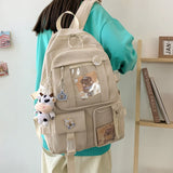 Large-capacity Women Multi-Pocket Nylon Backpack