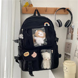 Large-capacity Women Multi-Pocket Nylon Backpack School Bag Female Girl Backpack