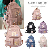 Large-capacity Women Multi-Pocket Nylon Backpack