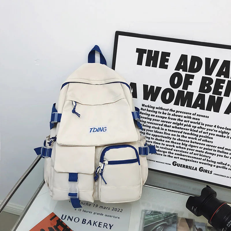 Large Women Multi-Pocket Backpack for School Laptop Book