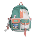 Women Multi-Pocket Nylon Backpack School Bag Laptop Book