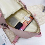Women Multi-Pocket Nylon Backpack School Bag Girl Backpack