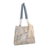Large-capacity Jacquard Canvas Shoulder Tote Bag