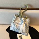 Large-capacity Jacquard Canvas Shoulder Tote Bag
