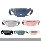 Large-Capacity Dual-Zip Cross-Body Mobile Phone Waist Bag for Women