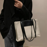Large-capacity Portable Tote Bags for Women Shoulder Canvas Shopping Travel