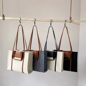 Large-capacity Portable Tote Bags for Women Shoulder Canvas Shopping Travel
