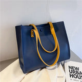 Retro Women's Shoulder Bags PU Leather Lock Handbags