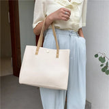 Retro Women's Shoulder Bags PU Leather Lock Handbags