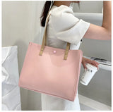 Retro Women's Shoulder Bags PU Leather Lock Handbags
