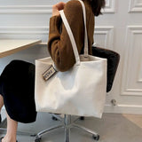 Silk Scarf Tote Bag Female Casual Shoulder Bag Underarm Big Bag Gothic