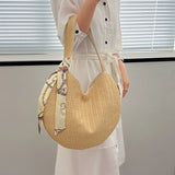 Large Straw Bag Women's Beach Vacation Shoulder Bag