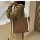 Big Capacity Tote Bag for Women Fall Winter Commuter Shoulder Bag
