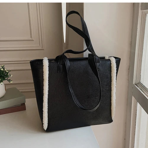 Big Capacity Tote Bag for Women Fall Winter Commuter Shoulder Bag