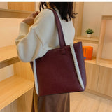 Big Capacity Tote Bag for Women Fall Winter Commuter Shoulder Bag