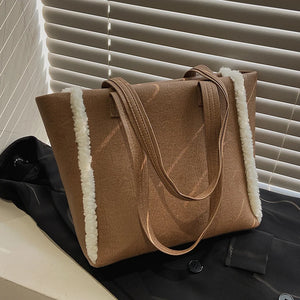 Big Capacity Tote Bag for Women Fall Winter Commuter Shoulder Bag
