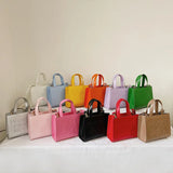 Large-capacity Tote Bag Women Candy Embossing Purse Handbag
