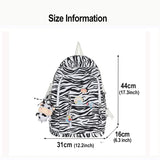 Leopard Print Women Backpack High School Student College Schoolbag