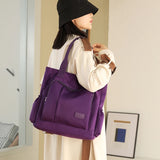 Nylon Top-handle Bag Women Shoulder Tote American Vintage Handbag