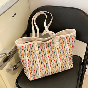 Large-capacity Women Tote Shoulder Bag Casual Outdoor Student