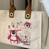 Large Capacity Canvas Tote Bag for College Students