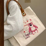Large Capacity Canvas Tote Bag for College Students