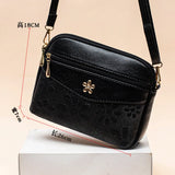 Small Fresh Printed Shoulder Bag PU Waterproof Messenger Bag Texture Female Bag