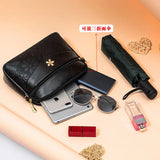 Small Fresh Printed Shoulder Bag PU Waterproof Messenger Bag Texture Female Bag