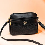 Small Fresh Printed Shoulder Bag PU Waterproof Messenger Bag Texture Female Bag