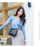 Small Fresh Printed Shoulder Bag PU Waterproof Messenger Bag Texture Female Bag