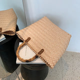 Large-Capacity Straw Tote Bag for Women
