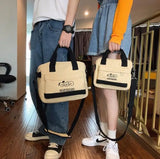 Canvas Shoulder Bag Unisex Artistic Messenger Bag Women Travel Handbag