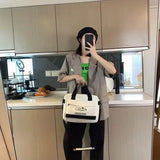 Canvas Shoulder Bag Unisex Artistic Messenger Bag Women Travel Handbag