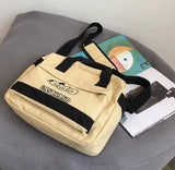 Canvas Shoulder Bag Unisex Artistic Messenger Bag Women Travel Handbag