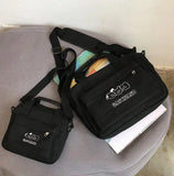 Canvas Shoulder Bag Unisex Artistic Messenger Bag Women Travel Handbag