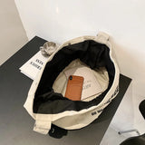 Large Capacity Canvas Tote Bag Lazy Wind Travel Bag Women Shoulder Bag