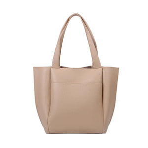 Large Shoulder Bag Tote for Women Retro Handbag with Solid Stitching