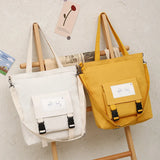Large Capacity Canvas Shoulder Bag Women Casual Messenger Bag