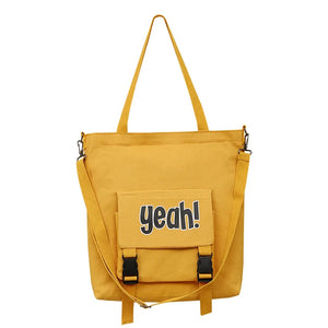Large Capacity Canvas Shoulder Bag Women Casual Messenger Bag